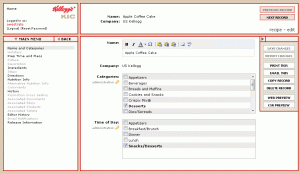 kelloggs intranet internal data management tool
