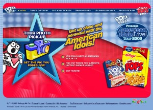 Pop-tarts American Idol website